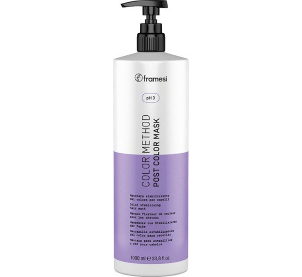 FRAMESI COLOR METHOD MASK - МАСКА ЗА РЕСТРУКТУРИРАНЕ НА КОСАТА СЛЕД БОЯДИСВАНЕ 1000 ml